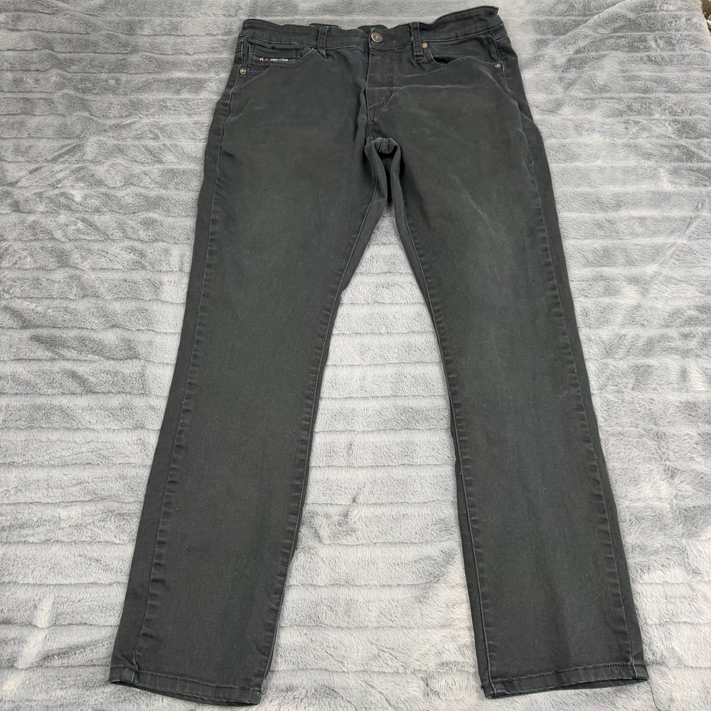 Fried Denim Mens Slim Fit Black Jeans Size 34x32 Stretch Casual Pants